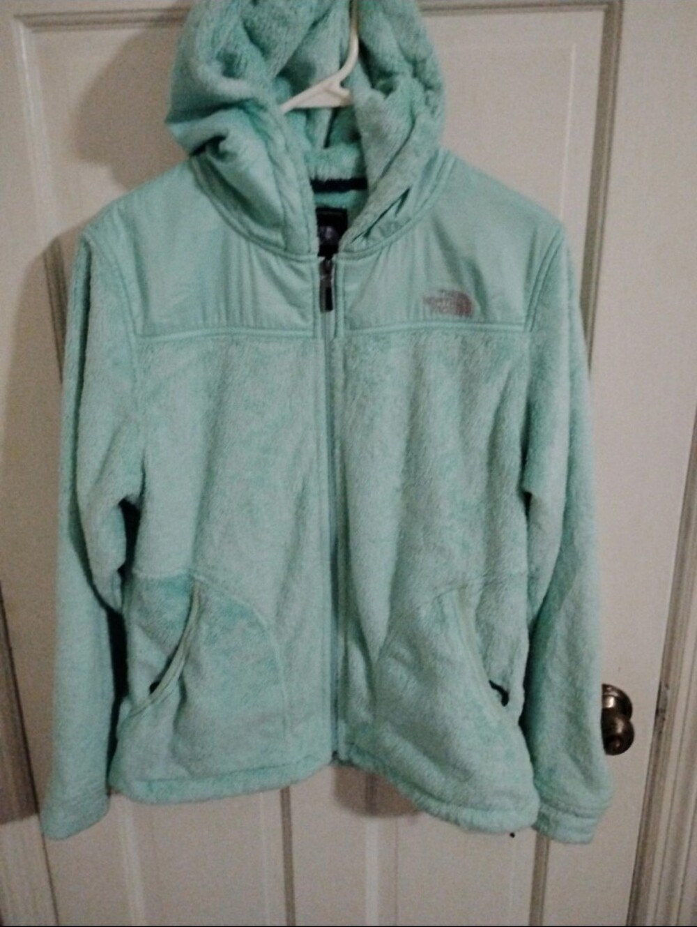 The North Face Women's Mint Green Fleece Hoodie Jacket